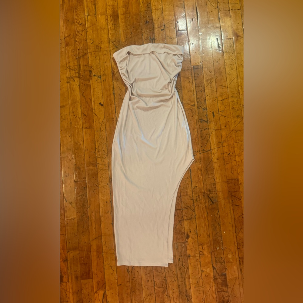 Nude Strapless Dress